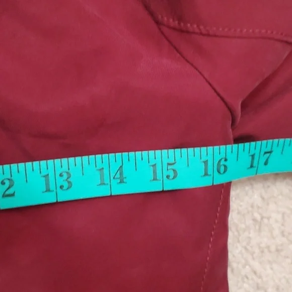 CLUB MONACO burgundy lightweight moto jacket. Size small - Picture 10 of 11